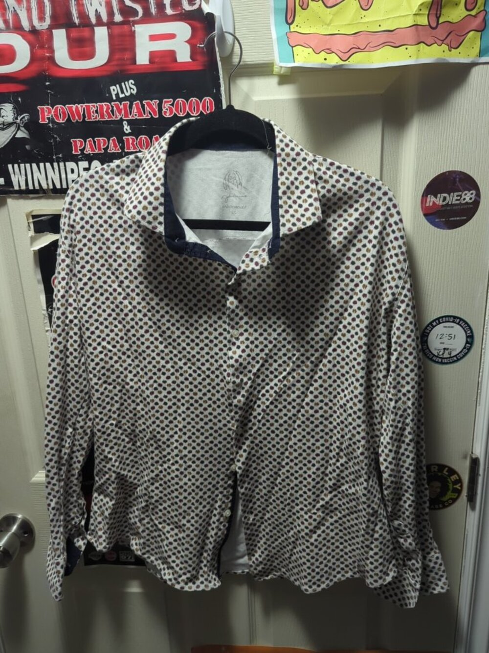 MENS JOHN LENNON CASUAL DRESS BUTTON DOWN LONG SLEEVE SHIRT Brown Tan